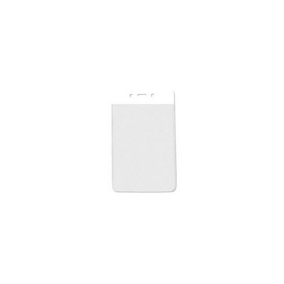 Horizontal Top Load Color Bar Badge Holder - White (3.75"x2.63")