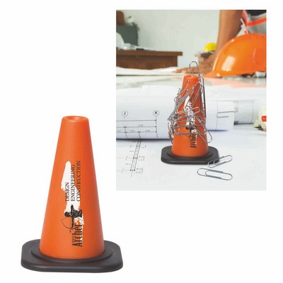 Magnetic Safety Cone Paper Clip Holder