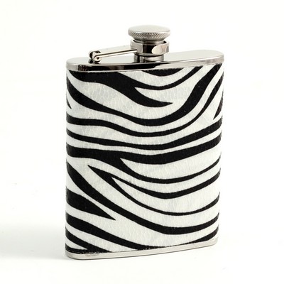 6 Oz. "Zebra" Pattern Flask