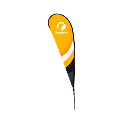 3.33ft x 7.75 Teardrop Flags for Outdoor Advertising with Spike Base