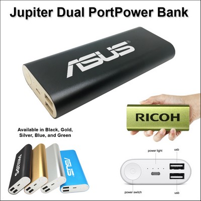 Jupiter Dual Port Power Bank 10000 mAh - Black No Extra Tariff