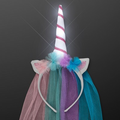 Princess Veil Blinky Unicorn Headband - BLANK