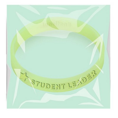 Individually Packaged Embossed Silicone Wristband