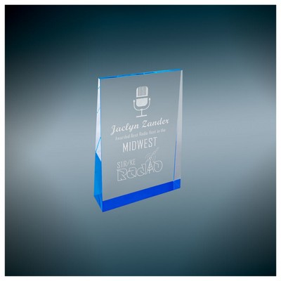 4" x 6" Blue Acrylic Wedge