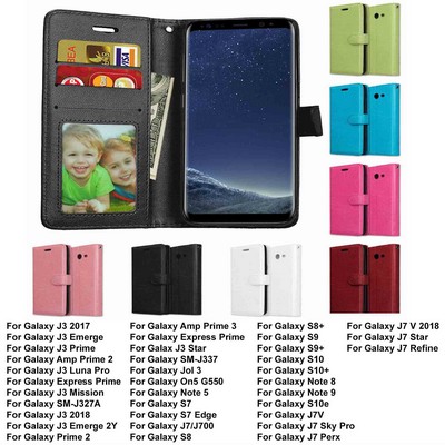 iBank® Leatherette Case compatible with Galaxy S10 + Screen Protector