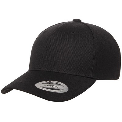 YP Classicsª Premium 5 Panel Wool Blend Curved Visor Snapback (Embroidered)
