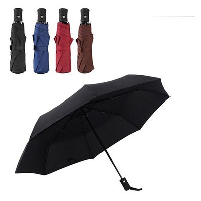 Automatic Compact Windproof 8K-21" 3 Folding Umbrella