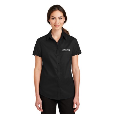 Port Authority® Women's Short Sleeve SuperPro™ Twill Shirt