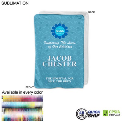48 Hr Quick Ship - Ultra Soft and Smooth Microfleece Baby Blanket 30x40, Sublimated