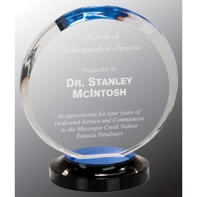 8" Blue Halo Acrylic with Base Award