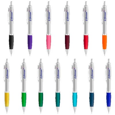 Curvaceous Silver Matte Gel Pen