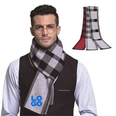 Thickened Plaid Wool Scarf