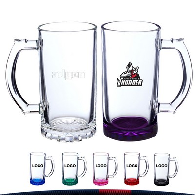 16 oz. Multicolored Bottom Beer Glasses