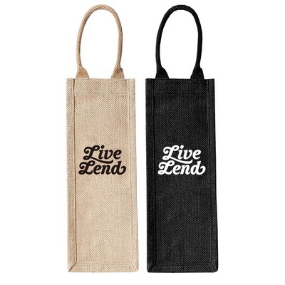 Recyclable Burlap Wine Tote Bag