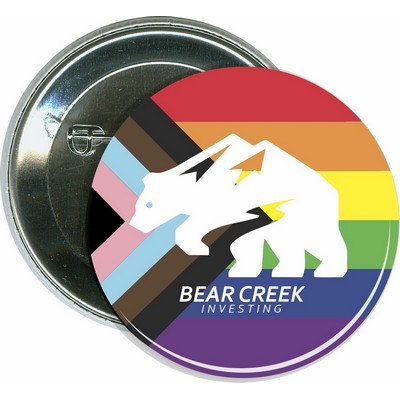 Pride Flag Button, Customize With Your Logo