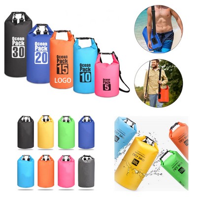 10L Durable PVC Dry Bag with Shoulder Strap