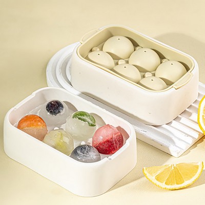 6 Cavity BPA Free Food Grade Silicone Ice Ball Tray
