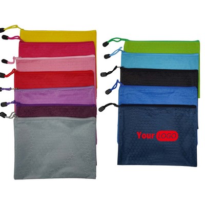 Waterproof Nylon Zipper File Bags