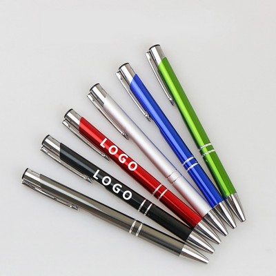 Metal Gel Pan Large Printing Area Retractable Ball Pen