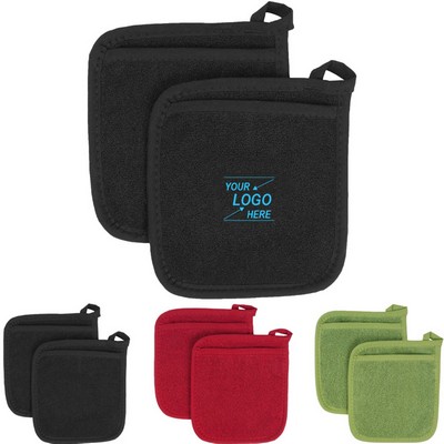 Canvas Pocket Pot Holder w/Pockets