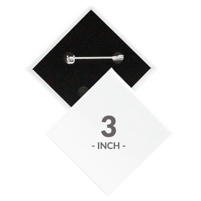 3 X 3 Inch Diamond Custom Buttons
