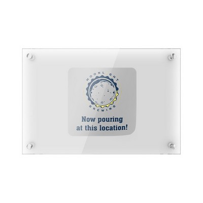 Clear Static Stick Decal w/Static On Face (0 to 5 Square Inches)