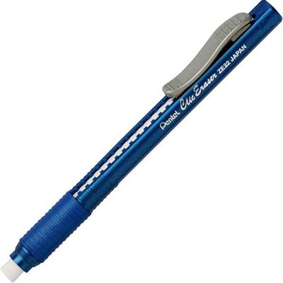 Rubber Grip Clic Erasers - Blue, 12 Pack (Case of 48)