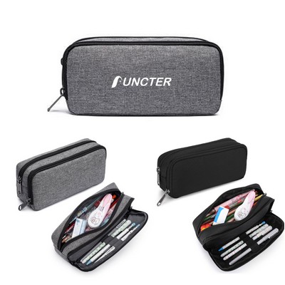 Portable Large Opening Pencil Case Stationary Pen Bag For Students For Teen