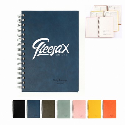 A5 PU Leather Soft Cover Spiral Notebook