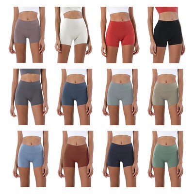 Women High Waisted Yoga Exercise Shorts