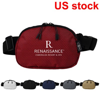 Cross body Fanny Pack 2 Zippers, Soft Fabric Cross body Fanny Pack 2 Zippers, Soft Fabric