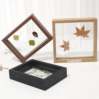 5-inch Double Sided Glass Pressed Flowers Photo Frame