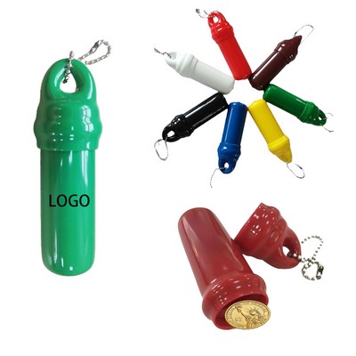 Plastic Coin Holder Floating Keychain For Water Sports