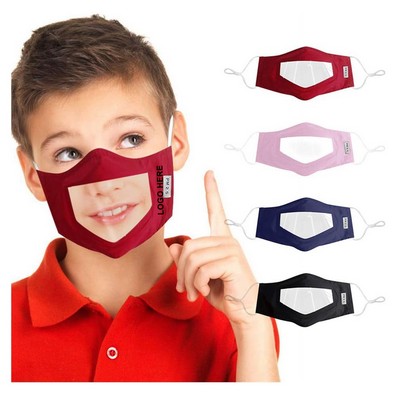 Face Covering with Clear Window-for The Deaf and Hard of Hearing