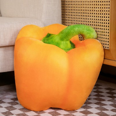 15'' to 20" Personalized Unique Stuffed Pillow Toy Custom Vegetable Yellow Pepper Shaped Pillow