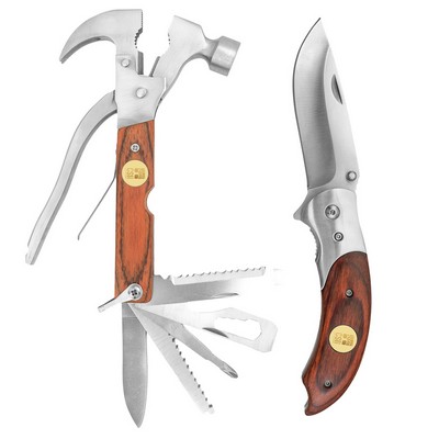 Multi-Tool and Knife Gift Set W/ Gold Medallion