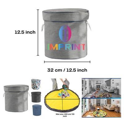 Toy Storage Basket and Play Mat