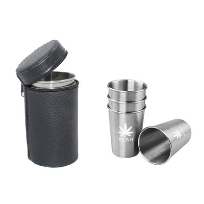 4 Pieces 170ml Stainless Steel Cup