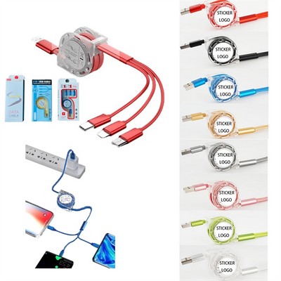 3 In 1 Retractable USB Cable