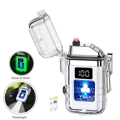 Luminous Electric Lighter With Flashlight
