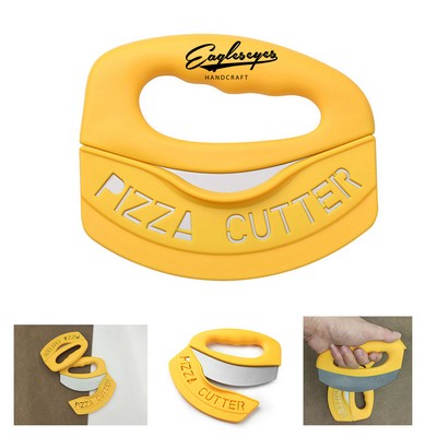 Stainless Steel Pizza Cutter with Ergonomic Handle and Protective Sheath