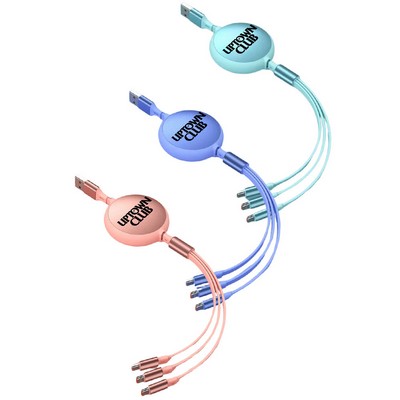 Retractable Multi 3" 1 Charging Cable 3.9'