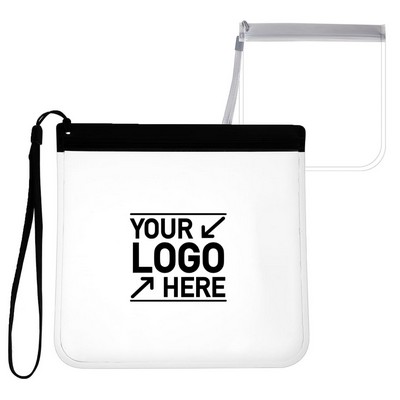 Waterproof Clear Toiletry Travel Bag Leakproof Carry-On Airport Compliant Bag with String