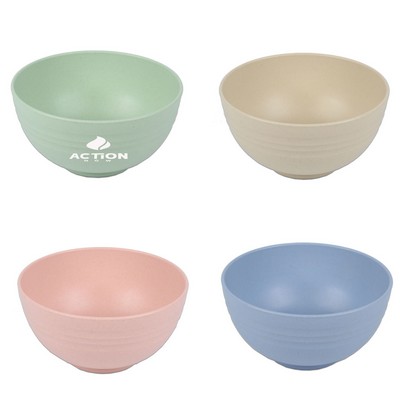 Wheat Straw Plastic Round Bowl
