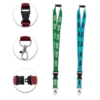 Lanyard with Lobster Claw, Buckle & Breakaway