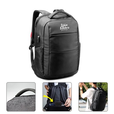 Water Repellent Laptop Backpack with USB Charging Socket