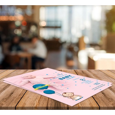 Flat Birth Announcement Cards (7" x 5")