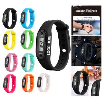 Custom Silicone Digital Pedometer Watch