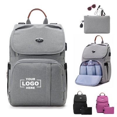 Large Capacity Diaper Bag Backpack for Moms.