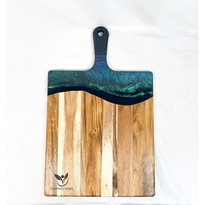 15x24 XL Acacia Cheeseboard Northern Lights